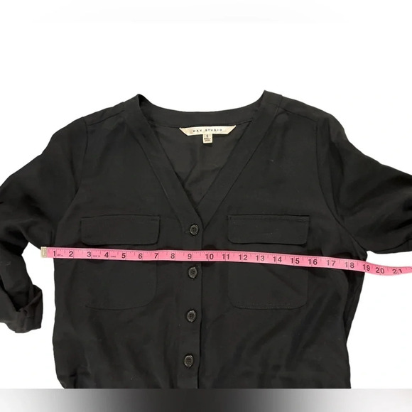 Max Studio Twill Black Dress - Picture 6 of 9